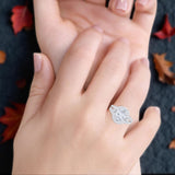 Art Deco Oval Natural Stone Ring