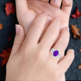 Art Deco Oval Natural Stone Ring