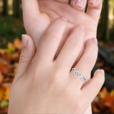 Leaf Band Oxidized Ring