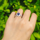 Art Deco Pear Infinity Twisted Ring  