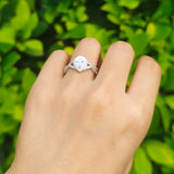 Art Deco Pear Infinity Twisted Ring  