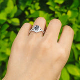 Art Deco Pear Infinity Twisted Ring  