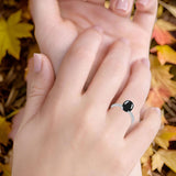 Art Deco Oval Natural Stone Wedding Ring