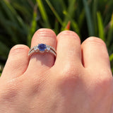 Three Stone Round Vintage Style Ring