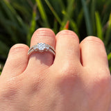 Three Stone Round Vintage Style Ring