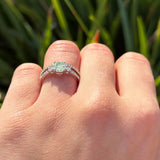 Three Stone Round Vintage Style Ring