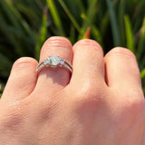 Three Stone Round Vintage Style Ring