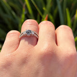 Three Stone Round Vintage Style Ring