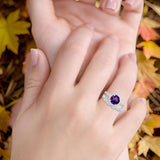 Two Piece Round Natural Stone Ring