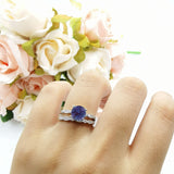 Two Piece Round Natural Stone Ring