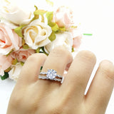 Two Piece Round Natural Stone Ring