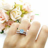 Two Piece Round Natural Stone Ring