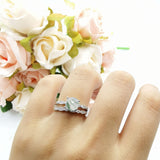 Two Piece Round Natural Stone Ring