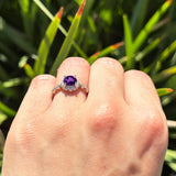 Art Deco Halo Floral Ring