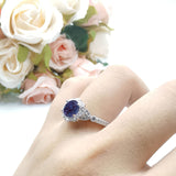 Art Deco Halo Engagement Ring