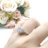 Art Deco Halo Engagement Ring