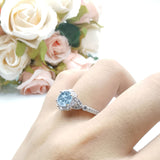 Art Deco Halo Engagement Ring