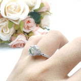 Art Deco Halo Engagement Ring