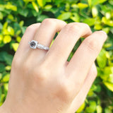 Vintage Round Natural Stone Beaded Ring