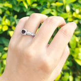 Vintage Round Natural Stone Beaded Ring