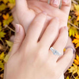 Two Piece Round Natural Stone Filigree Ring