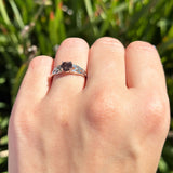 Vintage Style Round Natural Stone Trinity Ring