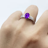 Oval Natural Stone Vintage Marquise Style Ring