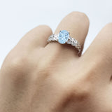 Oval Natural Stone Vintage Marquise Style Ring