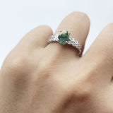 Oval Natural Stone Vintage Marquise Style Ring