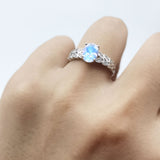 Oval Natural Stone Vintage Marquise Style Ring