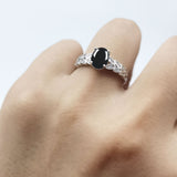 Oval Natural Stone Vintage Marquise Style Ring