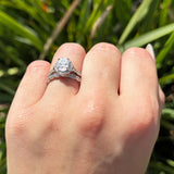 Two Piece Oval Natural Stone Vintage Style Ring