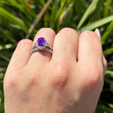 Two Piece Oval Natural Stone Vintage Style Ring