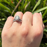 Two Piece Oval Natural Stone Vintage Style Ring