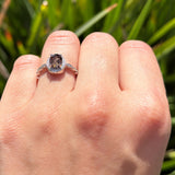 Oval Vintage Style Natural Stone Art Deco Ring