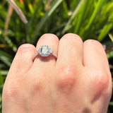 Vintage Style Oval Natural Stone Solitaire Ring