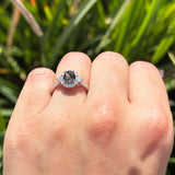 Vintage Style Oval Natural Stone Solitaire Ring