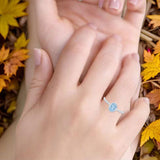 Art Deco Oval Natural Stone Beaded Ring