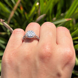 Vintage Style Round Natural Stone Sparkling Ring