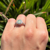 Vintage Style Round Natural Stone Sparkling Ring