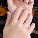 Pear Teardrop Natural Stone Wedding Ring