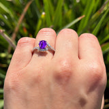 Oval Natural Stone Curved Art Deco Ring