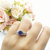 Vintage Style Round Natural Stone Ring