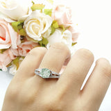 Vintage Style Round Natural Stone Ring