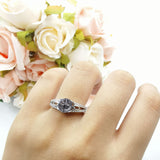 Vintage Style Round Natural Stone Ring
