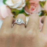 Oval Halo Vintage Style Statement Rings