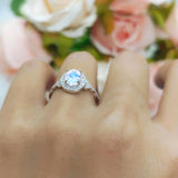 Oval Halo Vintage Style Statement Rings