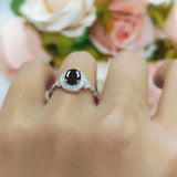 Oval Halo Vintage Style Statement Rings