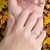 Art Deco Oval Natural Stone Solitaire Ring