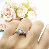 Two Piece Round Natural Stone Ring